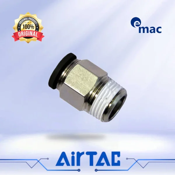Airtac PC804D Push Lock Fitting - Male Connector